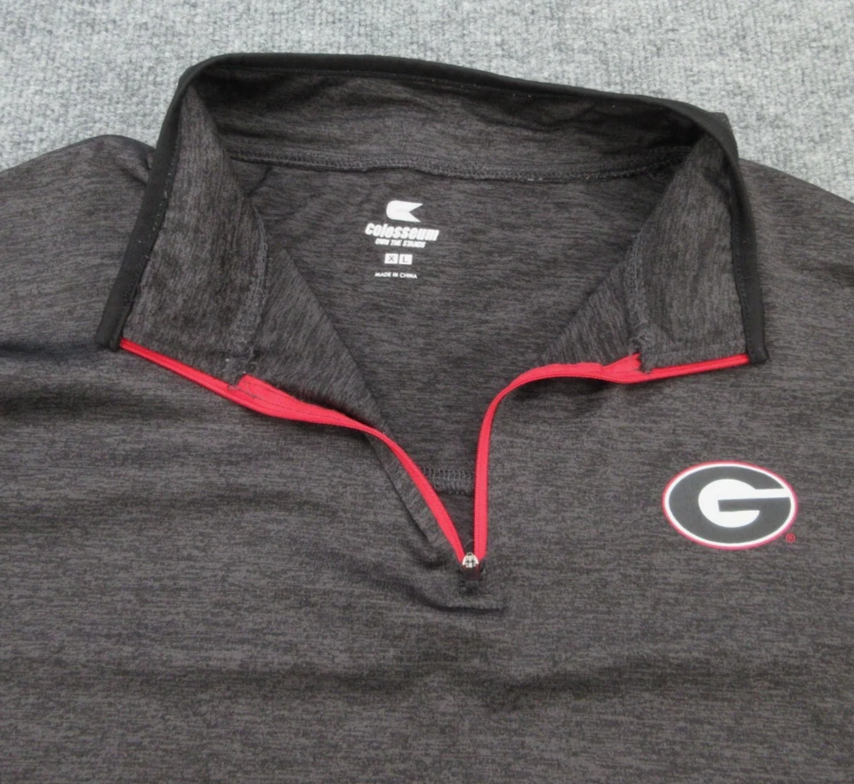 Suéter Georgia Bulldogs Para Hombres XL Gris Manga Larga Cuarto Cremallera UGA Performance Foto 1 de 4