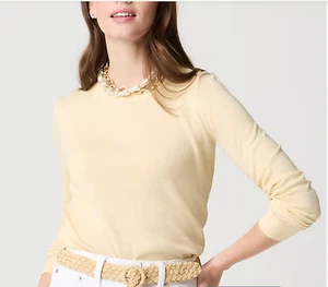 NEW NWT J. Crew Factory Cotton Teddie Sweater Size: S Color: Hthr Straw - Picture 1 of 2