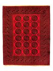 262x206cm | Antik (1970) Handarbeit alter afghanischer Teppich Aqcha orientalischer Wollteppich