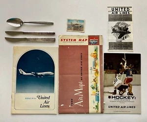 United Airlines Utensils (3) / Wings Card / Hockey Booklet / Systemkarte / mehr - Bild 1 von 2