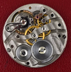 Howard 19 Jewel 12 Size Pocket Watch Movement - Picture 1 of 3