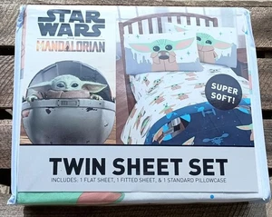 Disney Star Wars The Mandalorian Baby Yoda Twin Sheet Set - Neu - Bild 1 von 2