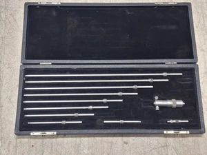 Micrometro vintage LS Starrett Vernier misuratore di profondità con custodia, vecchio strumento macchinista - Foto 1 di 16