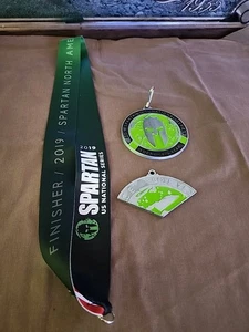 2019 Spartan Race Finisher Medal - Beast National Series SoCal Big Bear W/ Wedge - Picture 1 of 8