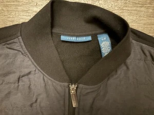 Herringbone Perry Ellis Full Zip Jacket Dark Sapphire Size L - Picture 1 of 2
