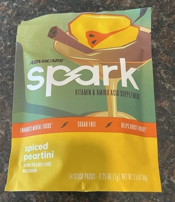 Paquetes individuales Advocare Spark Spiced Peartini 14 ct EXP 05/2026 Foto 1 de 4