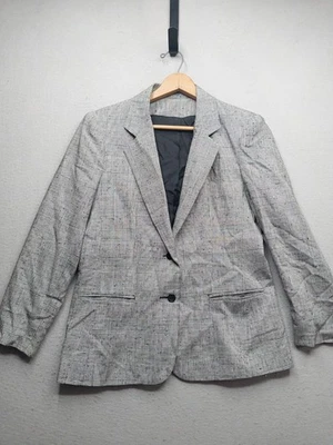 VTG Stephen Douglas Blazer Jacket Women's 10 Gray Button Made USA Lined Pockets - Image 1 of 4