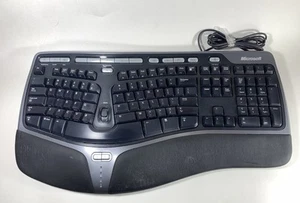 MICROSOFT KU-0462 NATURAL ERGONOMIC USB KEYBOARD 4000 V1.0-WIRED CONNECTION - Picture 1 of 6