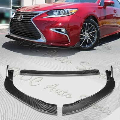 For 2016-2018 Lexus ES300H ES350 Carbon Look Front Bumper Body Kit Spoiler Lip Foto 1 de 4
