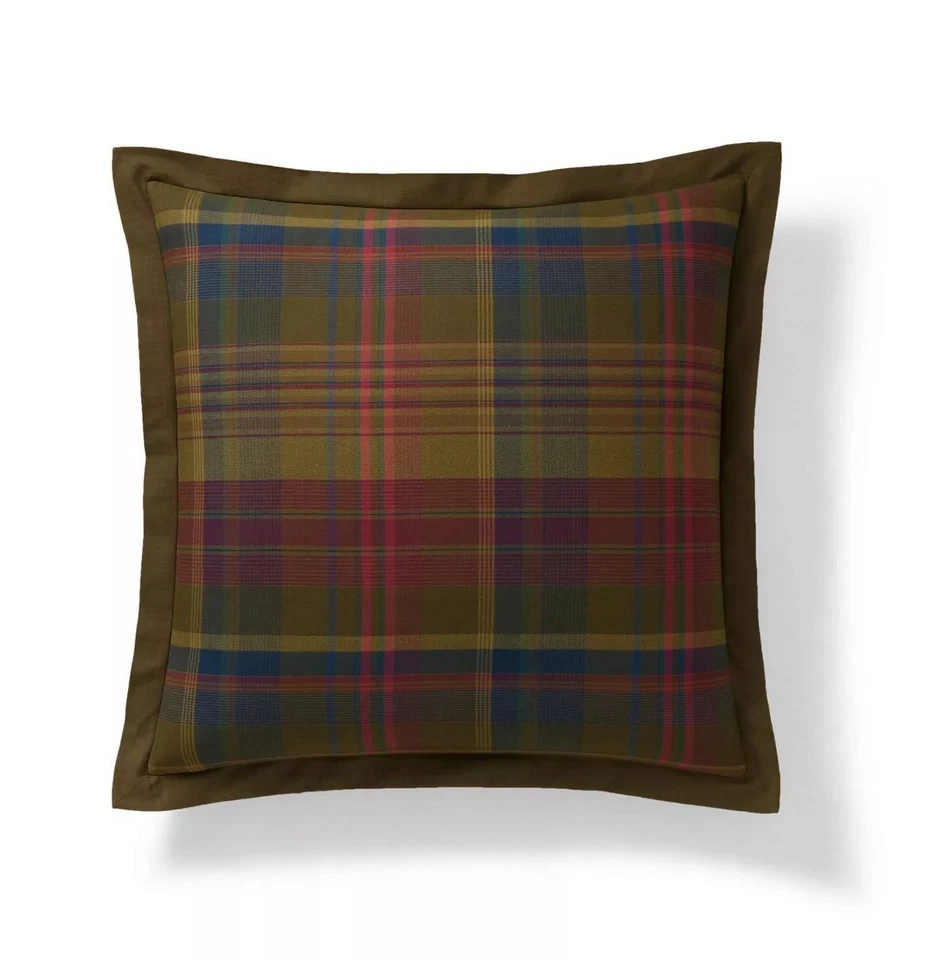 Ralph Lauren Henry Colección Oren a Cuadros Ropa de Hombre Inspirada Euro Sham $135 Verde Foto 1 de 3