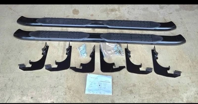 For 2015 - 2022 Chevy Colorado GMC Canyon Extended Cab 4IN Black Oval Step Bars - Image 1 of 4