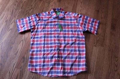 Camisa con botones de manga corta Forsyth of Canada sin planchar para hombre talla grande Foto 1 de 4