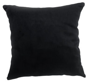 Mg17a Black Soft Faux Micro Suede Fabric Cushion Cover/Pillow Case*Custom Size*