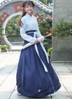 Lady Hanfu Dress Chinese Traditional Costume Wrap Front Shirt And Skirt Set Suit