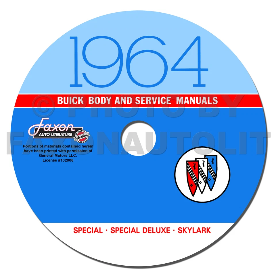 1964 Buick Cd-Rom Tienda Manual Y Cuerpo Reparación Especial Y Skylark Solo - Imagen 1 de 1