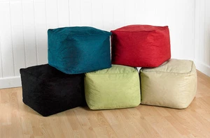 Cubo relleno de gamuza sintética / reposapiés / puf *elección de colores* asientos para niños - Imagen 1 de 10