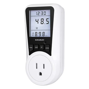 Power Meter Plug-In Socket with Backlit Display & Overload Protection - Picture 1 of 12
