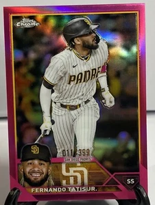 2023 Topps Chrome Fernando Tatis Jr Magenta Refractor /399 #129 Padres - Picture 1 of 3