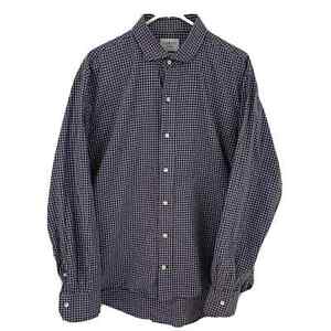 Men’s LEDBURY Slim Fit cotton Purple plaid button up dress shirt, XXL