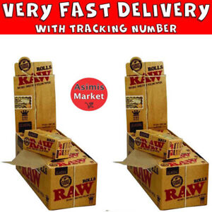Raw Rolls Classic Unrefined Rolling Papers 3 Meters Wide 2x Full box 24 Packs