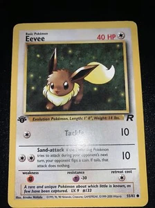 EEVEE 55/82 - 1ª Edición Tarjeta Pokémon Team Rocket - Común  - Imagen 1 de 2