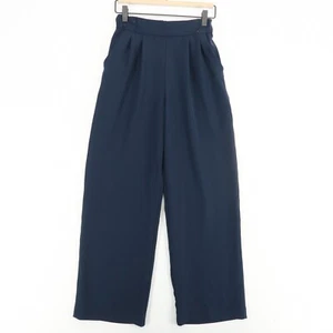 Lululemon Noir Pant Womens 4 Navy Blue Stretch Pleated Missing Waist Tie* - Picture 1 of 13