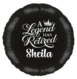 Personalised Retirement Balloon, 18" Round Heart Shape, Air Helium, Custom 074 - Picture 1 of 29