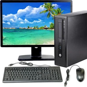 HP i5 Desktop Computer PC SFF 16GB RAM 1TB HDD 22in Monitor Windows 10 Wi-Fi - Afbeelding 1 van 5