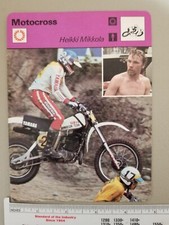 1977 HEIKKI MIKKOLA vintage Card YAMAHA MX SX MOTOCROSS SUPERCROSS GNCC AHRMA 