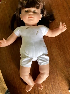 COROLLE long Brown hair Eyes Baby Doll 2000 Weighted 15" scented vanilla - Picture 1 of 3