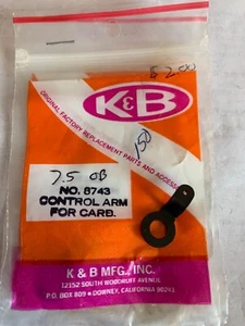 K & B Mecoa 7.5 Carburetor Control Arm Outboard  Boats #8743 NOS HT F - Picture 1 of 3