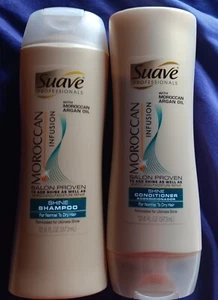 Suave Professionals Moroccan Argan Oil Shine Shampoo & Conditioner 12.6 fl oz - Picture 1 of 4