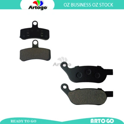 Pastillas de freno delanteras + traseras para Harley-Davidson Softail FLSTF Fat Boy 2008-2013 2014 Foto 1 de 3