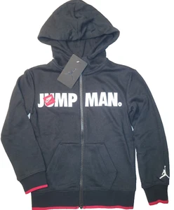 Nike Jordan Jumpman Full Zip Hoodie Sweatshirt Black Size 5 Youth Small $50 - Picture 1 of 6