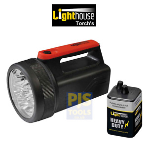 Lighthouse L/HT996LED 8 LED spotlight lantern torch complete with 6v battery