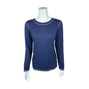 Cuddl Duds Women's Cozy Jersey Long-Sleeve Crew-Neck Top Night Navy X-Small Size - Picture 1 of 2