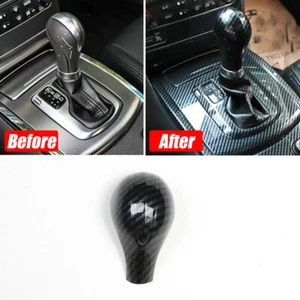 ABS Carbon Fiber Gear Shift Knob Cover Trim For 2007-2013 Infiniti G25 G35 G37 - Picture 1 of 8