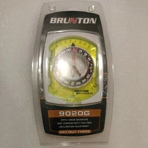 Brunton 9020G Optic Green Baseplate Compass New In Box - Picture 1 of 7