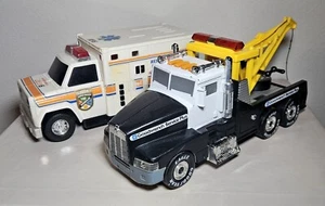 Vtg Buddy L Ambulance & Funrise Goodwrench Service Tow Trucks Toys (Read) As-is - Picture 1 of 8