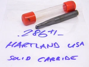 MULINO TERMINALE IN CARBURO SOLIDO AFFILATO HARTLAND (USA) 2F NASO A SFERA SINGOLO .286+/- - Foto 1 di 1
