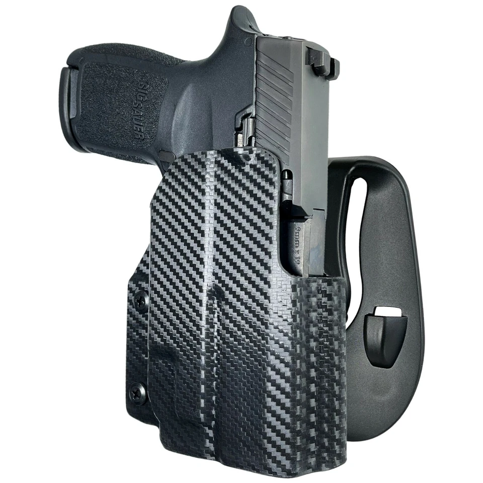 BLACK SCORPION OUTDOOR GEAR Black Scorpion Gear OWB Paddle Holster fits Sig Sauer P320 Compact w/ TLR7-A
