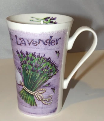 Taza de café Roy Kirkham dulce lavanda hueso fino porcelana 2003 Inglaterra Foto 1 de 4