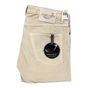Pantalón vaquero hombre JACOB COHEN J672 COMF 5 bolsillos terciopelo blanco crema ¡NUEVO ETIQUETA! - Imagen 1 de 14