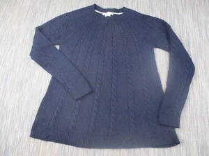 Boden Jumper Womens Medium Crew Neck Chunky Knit Navy Blue Wool & Alpaca - Picture 1 of 11