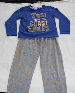 West Coast Eagles AFL AF8735 W20 Boys Youth Printed 2 Piece Pyjama Set Size 12 - Picture 1 of 3