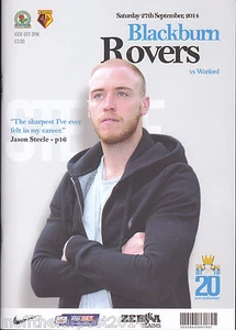 2014/15 BLACKBURN ROVERS V WATFORD 27-09-2014 Championship (Mint) - Picture 1 of 1