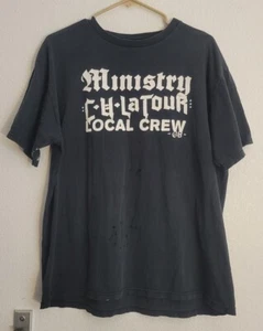 Ministry C U Latour 2008 T-Shirt Concert Tee LOCAL CREW Thrashed  Size Large - Picture 1 of 11