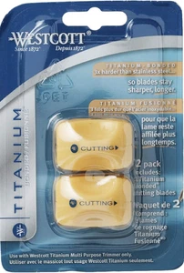 2 Pack - Westcott Paper Trimmer Titanium Bonded Replacement Cutting Blades - NEW - Picture 1 of 2