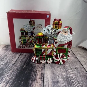 Christopher Radko Cookie Jar Christmas Train North Pole Express - Picture 1 of 6