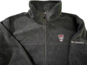 NC State Wolfpack Jacket Mens XL Gray NCAA Football Columbia Fleece Full Zip EUC - Picture 1 of 8